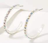 Kirks Folly Aurora Borealis Essentials 1.5" Hoop Earrings